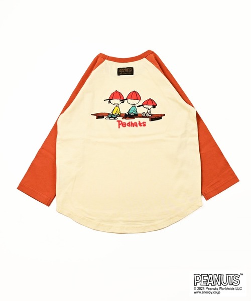 PEANUTS（ピーナッツ）の「【PEANUTS】スヌーピー/ラグランカットソー（Tシャツ/カットソー・キッズ・ベージュ/オフホワイト・80/90/95/100/110/120/130/140/150）」の7枚目の写真