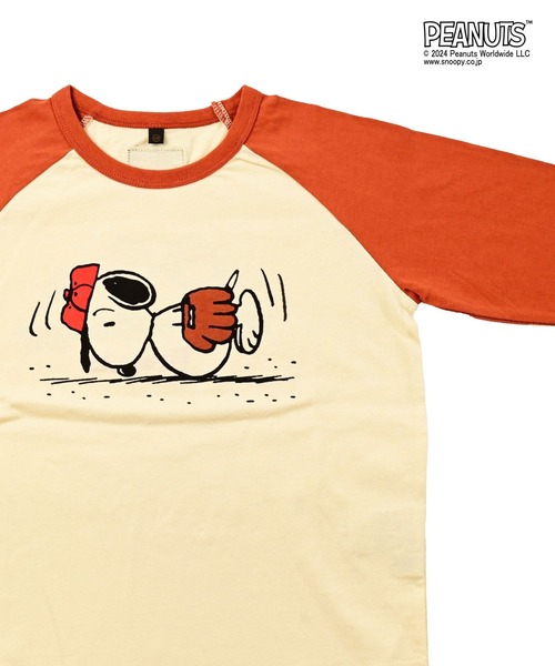 PEANUTS（ピーナッツ）の「【PEANUTS】スヌーピー/ラグランカットソー（Tシャツ/カットソー・キッズ・ベージュ/オフホワイト・80/90/95/100/110/120/130/140/150）」の8枚目の写真