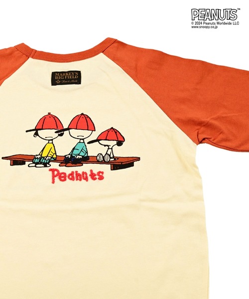 PEANUTS（ピーナッツ）の「【PEANUTS】スヌーピー/ラグランカットソー（Tシャツ/カットソー・キッズ・ベージュ/オフホワイト・80/90/95/100/110/120/130/140/150）」の9枚目の写真