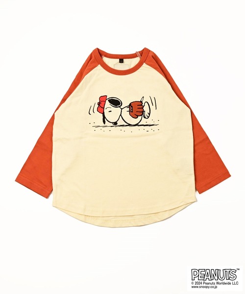 PEANUTS（ピーナッツ）の「【PEANUTS】スヌーピー/ラグランカットソー（Tシャツ/カットソー・キッズ・ベージュ/オフホワイト・80/90/95/100/110/120/130/140/150）」の6枚目の写真