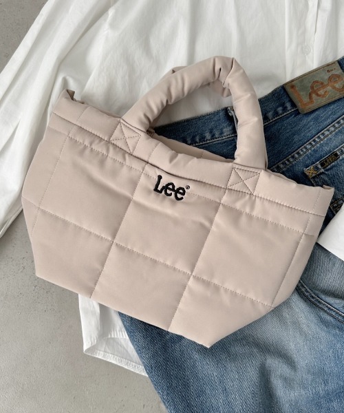 Lee(リー)の「Lee/リー ブロックキルティング ミニトート(トートバッグ・レディース・カーキ/ブラック/ベージュ/ブルー/グレー・FREE)」の1枚目の写真
