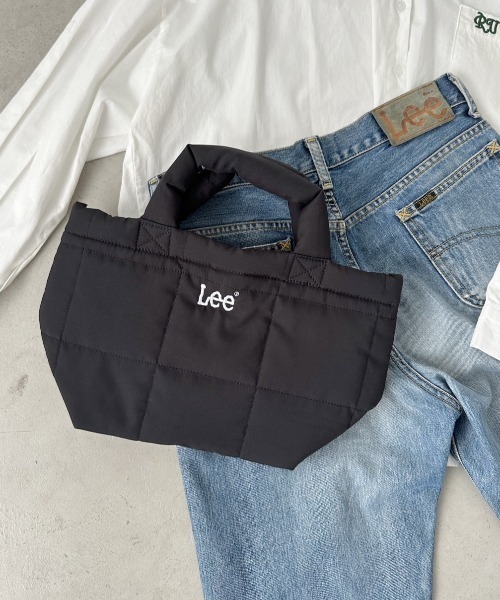 Lee(リー)の「Lee/リー ブロックキルティング ミニトート(トートバッグ・レディース・カーキ/ブラック/ベージュ/ブルー/グレー・FREE)」の6枚目の写真