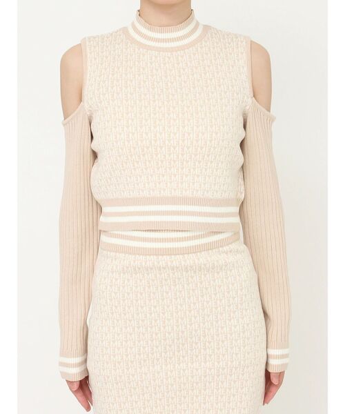 EATME(イートミー)の「EMロゴニットTOP(セットアップ可能)(ニット/セーター・レディース・ブラック/ピンク/ベージュ・FREE)」の14枚目の写真