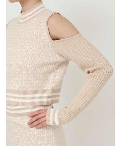 EATME(イートミー)の「EMロゴニットTOP(セットアップ可能)(ニット/セーター・レディース・ブラック/ピンク/ベージュ・FREE)」の18枚目の写真