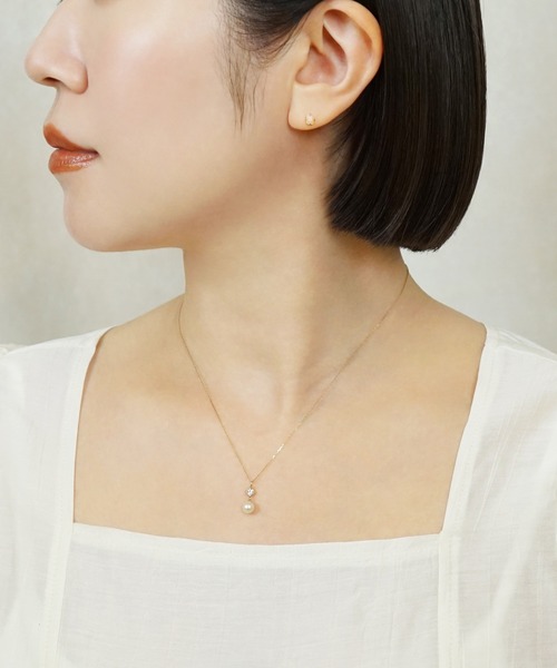 WEB限定商品】[ セカンドピアス] Pt オレンジムーンストーンピアス