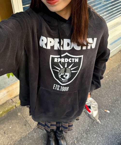 【セール】【RePRODUCTION LABEL / リプロダクションレーベル】ビッグロゴフーディー（パーカー）｜RePRODUCTION LABEL（リプロダクションレーベル）