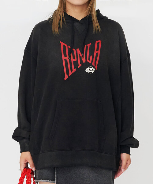 RePRODUCTION LABEL（リプロダクションレーベル）の「【RePRODUCTION LABEL / リプロダクションレーベル】ビッグロゴフーディー（パーカー・レディース・ブラック系その他/ブルー/レッド/ブラック・FREE）」の2枚目の写真