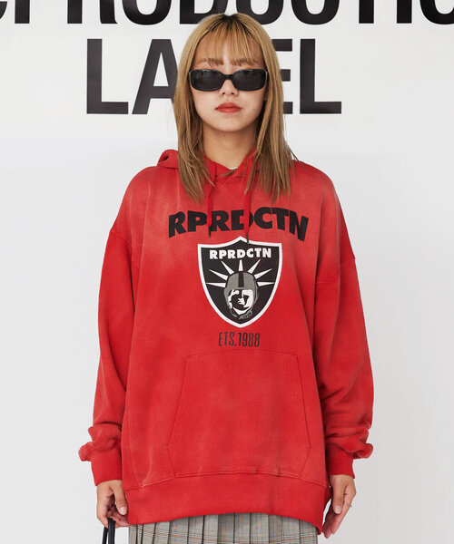 【セール】【RePRODUCTION LABEL / リプロダクションレーベル】ビッグロゴフーディー（パーカー）｜RePRODUCTION LABEL（リプロダクションレーベル）