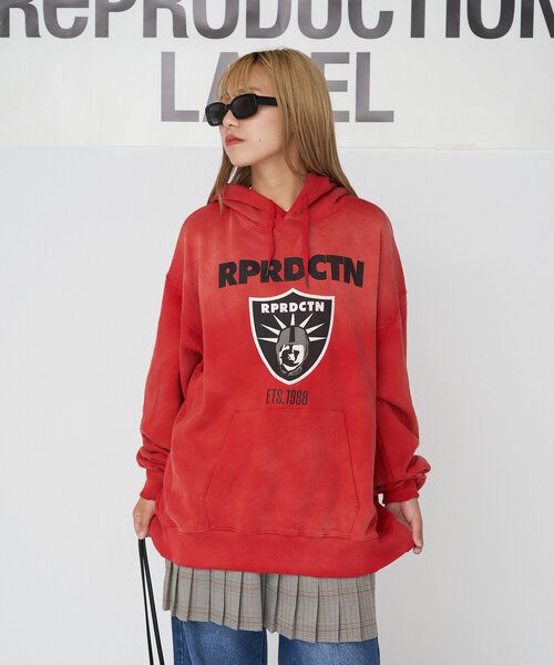 【セール】【RePRODUCTION LABEL / リプロダクションレーベル】ビッグロゴフーディー（パーカー）｜RePRODUCTION LABEL（リプロダクションレーベル）