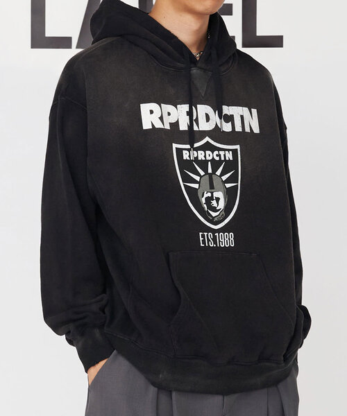 【セール】【RePRODUCTION LABEL / リプロダクションレーベル】ビッグロゴフーディー（パーカー）｜RePRODUCTION LABEL（リプロダクションレーベル）
