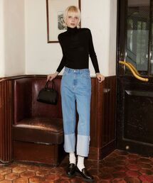 DRESSTERIOR | スタイリスト福田麻琴さんコラボ　ヘムブロッキングデニム(デニムパンツ)