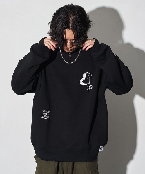 BEN DAVIS（ベンデイビス）の「BEN DAVIS/ベンデイビス 別注 Embroidery Sweat/ワンポイント刺繍スウェット(限定展開)（スウェット・メンズ・ライトグレー/ブラック/ネイビー・MEDIUM/LARGE/X-LARGE）」の22枚目の写真