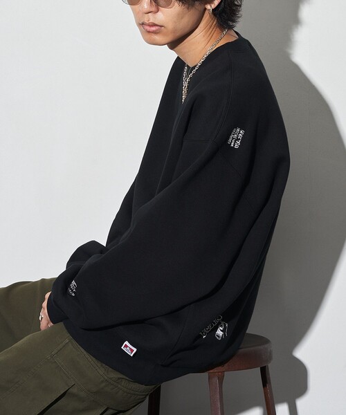 BEN DAVIS（ベンデイビス）の「BEN DAVIS/ベンデイビス 別注 Embroidery Sweat/ワンポイント刺繍スウェット(限定展開)（スウェット・メンズ・ライトグレー/ブラック/ネイビー・MEDIUM/LARGE/X-LARGE）」の21枚目の写真