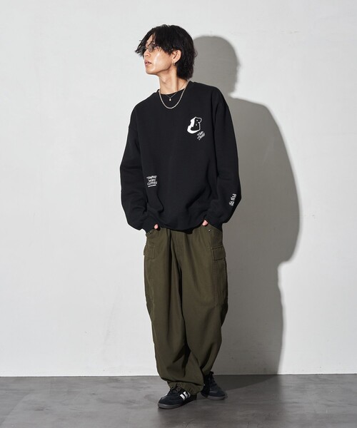 BEN DAVIS（ベンデイビス）の「BEN DAVIS/ベンデイビス 別注 Embroidery Sweat/ワンポイント刺繍スウェット(限定展開)（スウェット・メンズ・ライトグレー/ブラック/ネイビー・MEDIUM/LARGE/X-LARGE）」の20枚目の写真