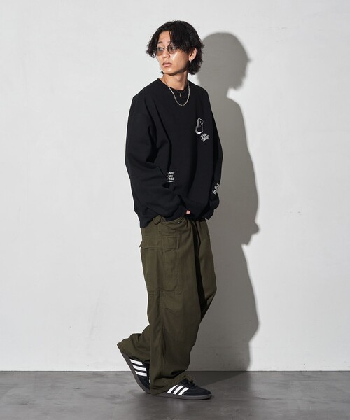 BEN DAVIS（ベンデイビス）の「BEN DAVIS/ベンデイビス 別注 Embroidery Sweat/ワンポイント刺繍スウェット(限定展開)（スウェット・メンズ・ライトグレー/ブラック/ネイビー・MEDIUM/LARGE/X-LARGE）」の19枚目の写真