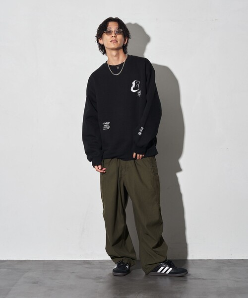 BEN DAVIS（ベンデイビス）の「BEN DAVIS/ベンデイビス 別注 Embroidery Sweat/ワンポイント刺繍スウェット(限定展開)（スウェット・メンズ・ライトグレー/ブラック/ネイビー・MEDIUM/LARGE/X-LARGE）」の17枚目の写真