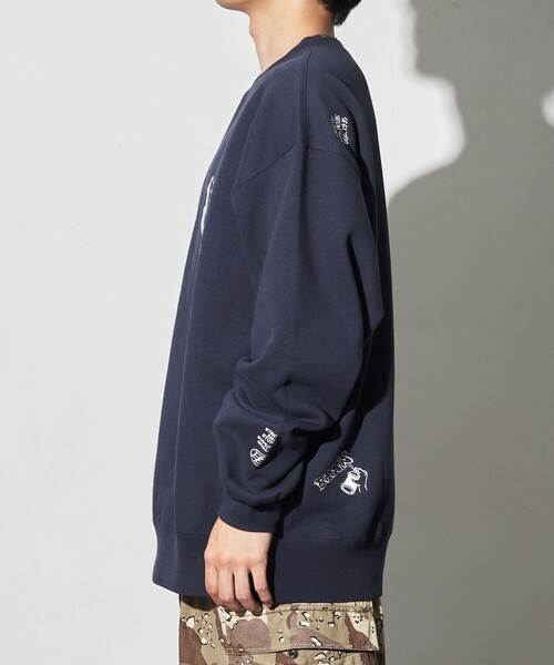 BEN DAVIS（ベンデイビス）の「BEN DAVIS/ベンデイビス 別注 Embroidery Sweat/ワンポイント刺繍スウェット(限定展開)（スウェット・メンズ・ライトグレー/ブラック/ネイビー・MEDIUM/LARGE/X-LARGE）」の14枚目の写真