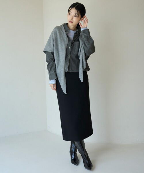 野呂佳代さん着用】BEAUTY FORM JERSEY Iラインスカート（スカート