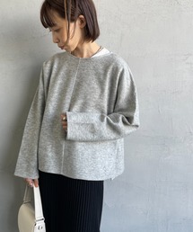 [ORCIVAL/オーシバル] ウールジャージー クルーネックプルオーバーカットソー