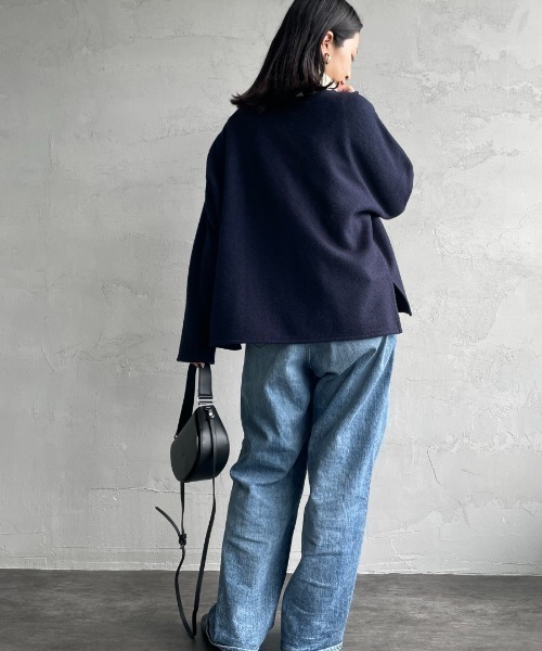 ORCIVAL（オーシバル）の「[ORCIVAL/オーシバル] ウールジャージー クルーネックプルオーバーカットソー（Tシャツ/カットソー・レディース・オフホワイト/ネイビー/グレー・1）」の21枚目の写真