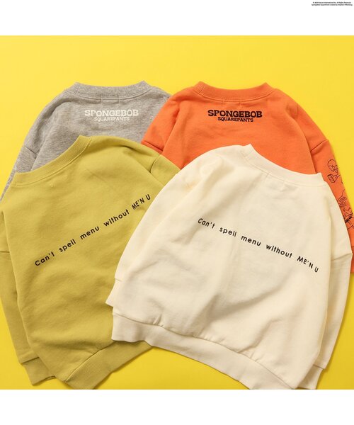 F.O.KIDS（エフオーキッズ）の「スポンジ・ボブ　トレーナー（スウェット・キッズ・グレー/ライム/キナリ/オレンジ・80/90/100/110/120/130/140/150）」の5枚目の写真