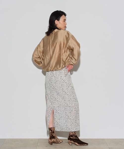 GALLEST（ギャレスト）の「◆シアーローンブルゾンシャツ（シャツ/ブラウス・レディース・ベージュ/ブラック・38）」の10枚目の写真