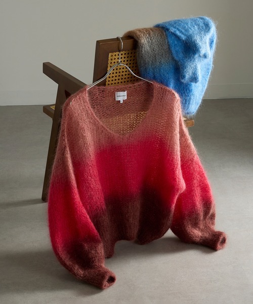 セール】【AMERICAN DREAMS】モヘアグラデーションニット Milana LS