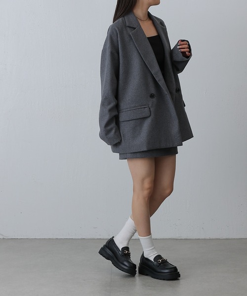 COLONY 2139（コロニートゥーワンスリーナイン）の「オーバーWテーラードジャケット（テーラードジャケット・レディース・グレー/ブラック/ベージュ・FREE）」の6枚目の写真