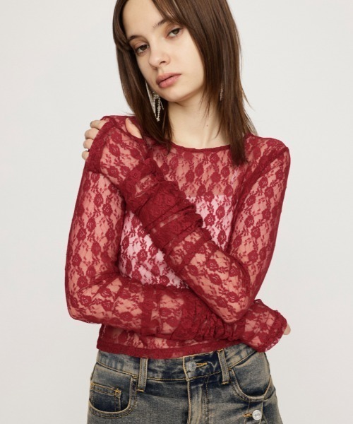 SLY（スライ）の「BASIC CUT LACE TOPS ベーシック カット レース 
