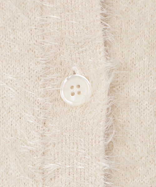 FOUND GOOD（ファウンドグッド）の「シャギーニットBIGカーデ（カーディガン/ボレロ・レディース・グリーン系2/ブラウン系3/パープル系2/アイボリー/ブラック・L/M）」の17枚目の写真