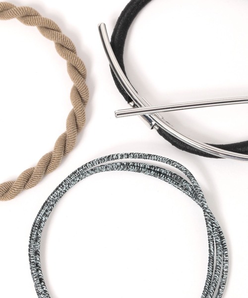 studio CLIP（スタディオクリップ）の「ラメネジネジ3個セットゴム（ヘアゴム・レディース・アイボリー/ライトブルー/ブラウン・FREE）」の4枚目の写真