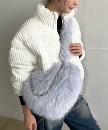 ハートシェイプ2wayストラップパッフィーバッグ