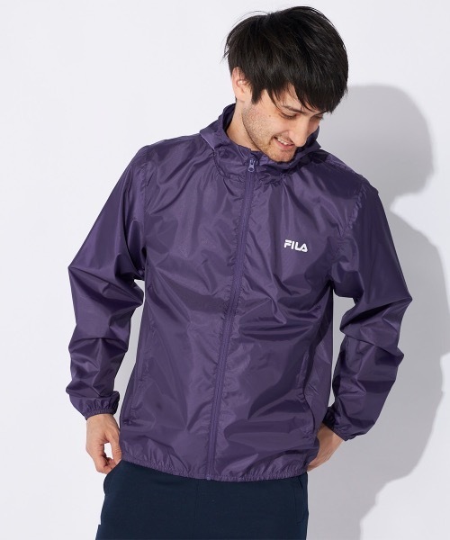 FILA（フィラ）の「【FILA/フィラ】裏コーティング撥水ジャケット　全天候型（ブルゾン・メンズ・パープル/グレイッシュブルー/ブラック・LARGE/X-LARGE/MEDIUM）」の3枚目の写真