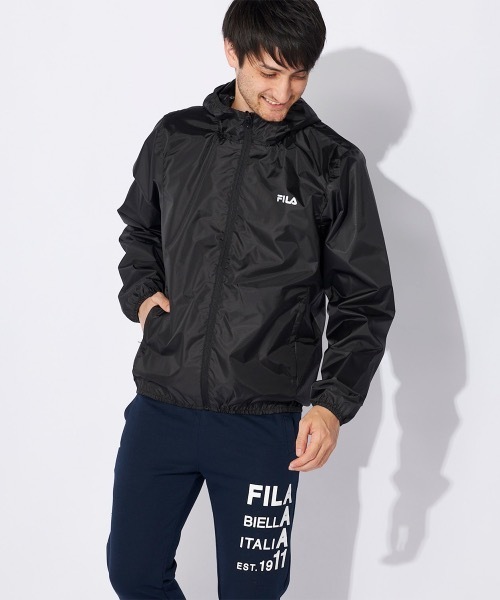 FILA（フィラ）の「【FILA/フィラ】裏コーティング撥水ジャケット　全天候型（ブルゾン・メンズ・パープル/グレイッシュブルー/ブラック・LARGE/X-LARGE/MEDIUM）」の9枚目の写真