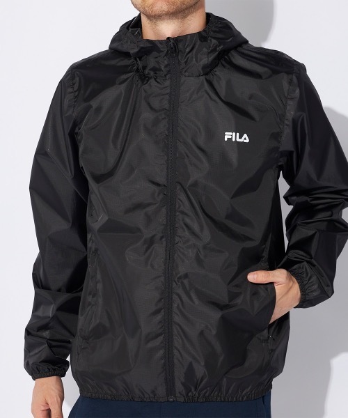 FILA（フィラ）の「【FILA/フィラ】裏コーティング撥水ジャケット　全天候型（ブルゾン・メンズ・パープル/グレイッシュブルー/ブラック・LARGE/X-LARGE/MEDIUM）」の11枚目の写真