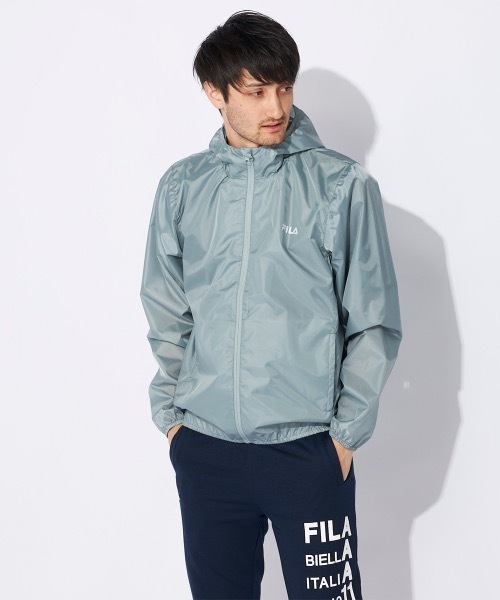 FILA（フィラ）の「【FILA/フィラ】裏コーティング撥水ジャケット　全天候型（ブルゾン・メンズ・パープル/グレイッシュブルー/ブラック・LARGE/X-LARGE/MEDIUM）」の19枚目の写真
