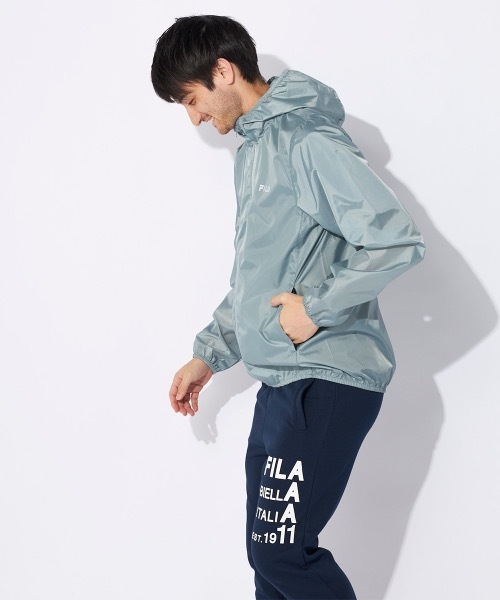 FILA（フィラ）の「【FILA/フィラ】裏コーティング撥水ジャケット　全天候型（ブルゾン・メンズ・パープル/グレイッシュブルー/ブラック・LARGE/X-LARGE/MEDIUM）」の20枚目の写真