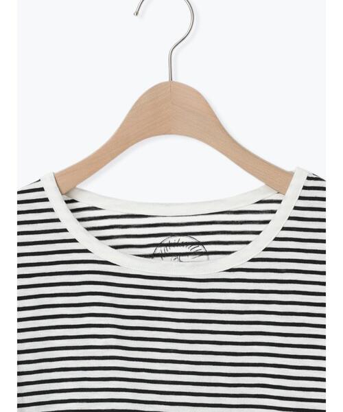 Samansa Mos2（サマンサ モスモス）の「スラブ天竺ベーシックインナー（Tシャツ/カットソー・レディース・オフホワイト/ブラック・F）」の10枚目の写真