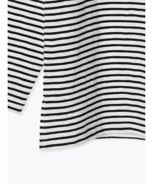 Samansa Mos2（サマンサ モスモス）の「スラブ天竺ベーシックインナー（Tシャツ/カットソー・レディース・オフホワイト/ブラック・F）」の12枚目の写真