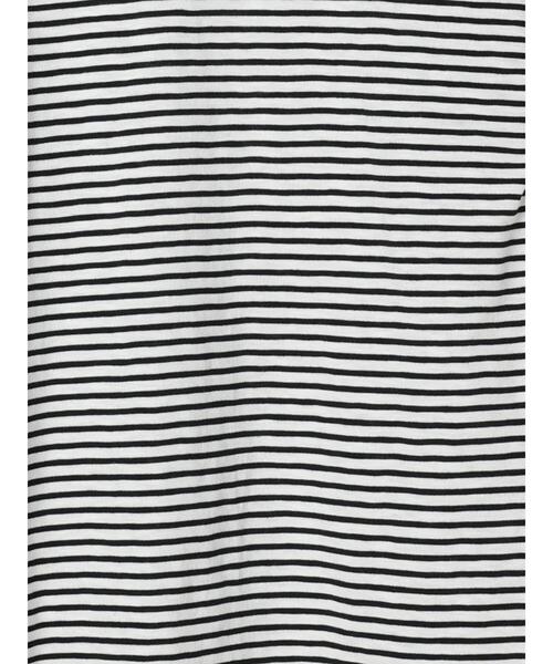 Samansa Mos2（サマンサ モスモス）の「スラブ天竺ベーシックインナー（Tシャツ/カットソー・レディース・オフホワイト/ブラック・F）」の14枚目の写真