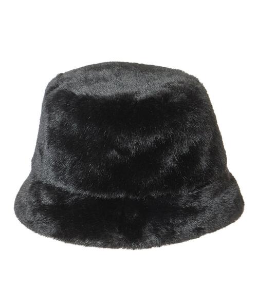 INGNI（イング）の「エコファーバケットハット（ハット・レディース・ブラック/オフホワイト・ONE SIZE）」の6枚目の写真