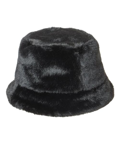 INGNI（イング）の「エコファーバケットハット（ハット・レディース・ブラック/オフホワイト・ONE SIZE）」の7枚目の写真