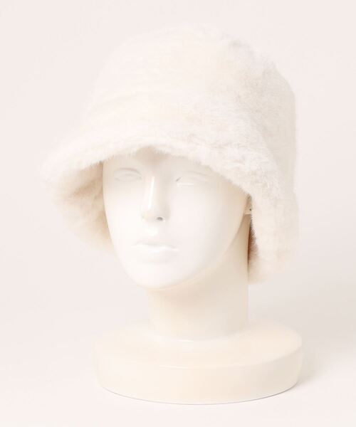 INGNI（イング）の「エコファーバケットハット（ハット・レディース・ブラック/オフホワイト・ONE SIZE）」の4枚目の写真