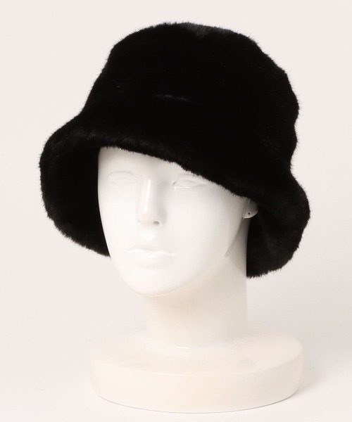 INGNI（イング）の「エコファーバケットハット（ハット・レディース・ブラック/オフホワイト・ONE SIZE）」の5枚目の写真