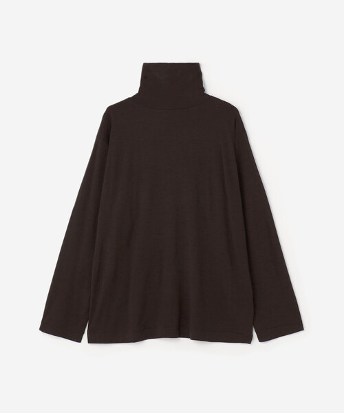 Kaptain Sunshine（キャプテン サンシャイン）の「KAPTAIN SUNSHINE | メリノ天竺 ハイネック長袖Tシャツ WOMEN（Tシャツ/カットソー・レディース・ダークネイビー/ブラウン・34）」の13枚目の写真