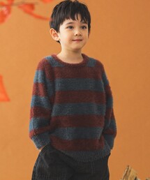 シャギー ボーダー ニット  プルオーバー 2024FW（90～140cm）