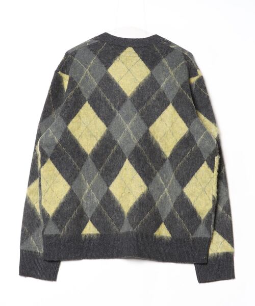 ALLSAINTS（オールセインツ）の「JOKER RELAXED ARGYLE JACQUARD CARDIGAN | JOKER リラックス アーガイル ジャカード カーディガン（カーディガン/ボレロ・メンズ・ブラック系その他・M/XS/S）」の7枚目の写真