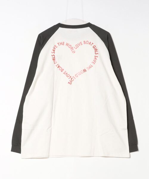 LOVE BOAT(ラブ・ボート)の「LOVE BOAT/ラブボート ラグランロンT LB-LST06(Tシャツ/カットソー・レディース・ホワイト×ネイビー/ホワイト×ブラック/ホワイト×レッド/ホワイト×ブラウン・M/L)」の5枚目の写真