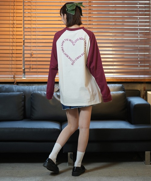 LOVE BOAT(ラブ・ボート)の「LOVE BOAT/ラブボート ラグランロンT LB-LST06(Tシャツ/カットソー・レディース・ホワイト×ネイビー/ホワイト×ブラック/ホワイト×レッド/ホワイト×ブラウン・M/L)」の11枚目の写真