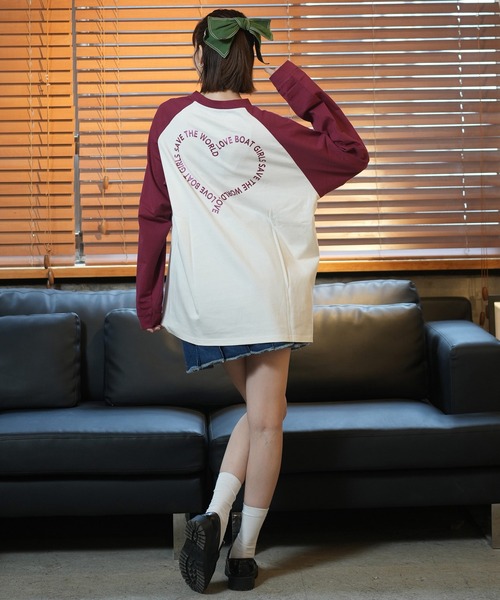 LOVE BOAT(ラブ・ボート)の「LOVE BOAT/ラブボート ラグランロンT LB-LST06(Tシャツ/カットソー・レディース・ホワイト×ネイビー/ホワイト×ブラック/ホワイト×レッド/ホワイト×ブラウン・M/L)」の12枚目の写真